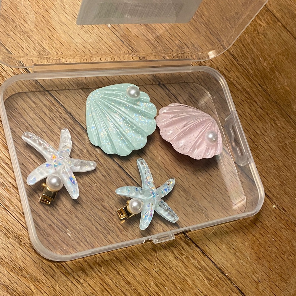 Pearl Artificial Starfish Shell Seashell Hair Clip Hair Accessories Beach